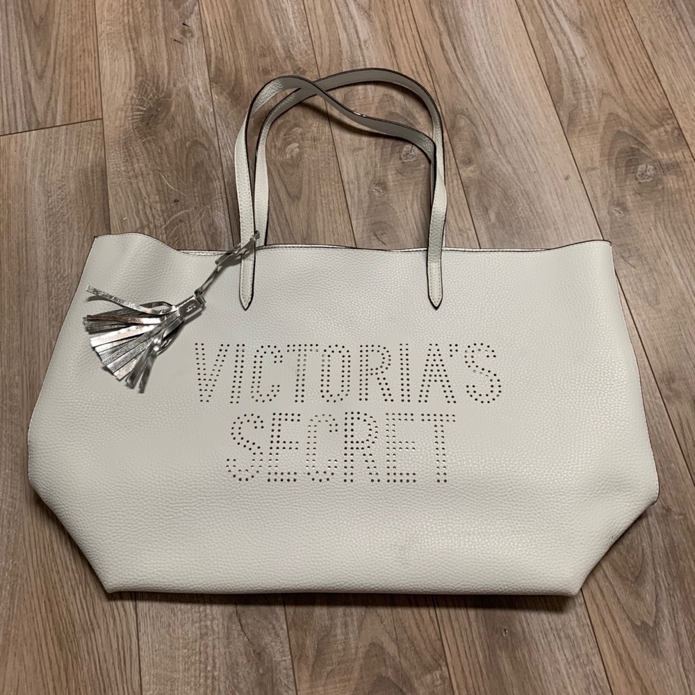 Victoria’s Secret Double Strap White Tote Bag